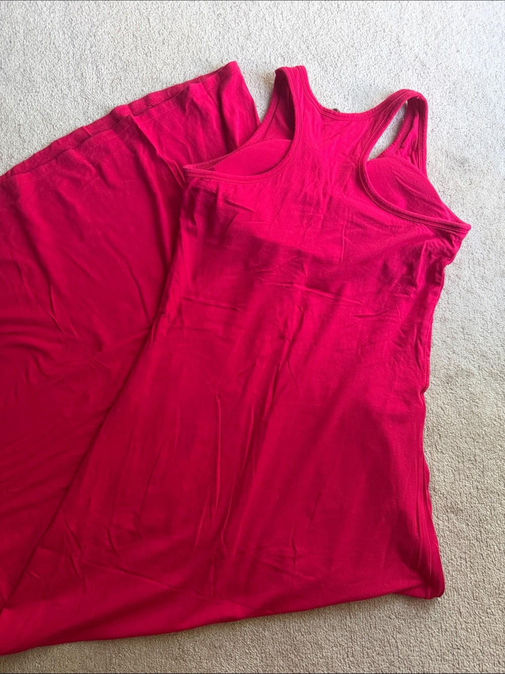 Athleta Hot Pink Racerback Tank Dress - size Small - Picture 3 of 4